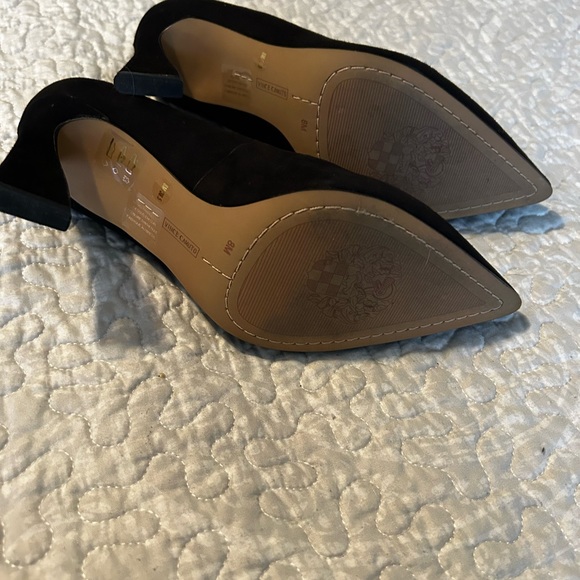 Vince Camuto Black Suede Heels - Picture 4 of 5